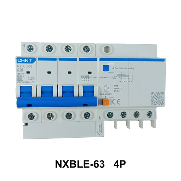 NXBLE-63-C25-4P-25A-30mA-6kA-RCBO-CHINT ELECTRIC