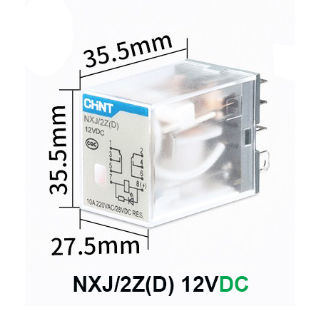 NXJ/2Z(D) Coil 12V (DC) Relay รีเลย์ CHINT ELECTRIC - Image 5