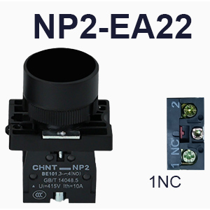 NP2-EA22-Push button-Black-1NC-CHINT ELECTRIC