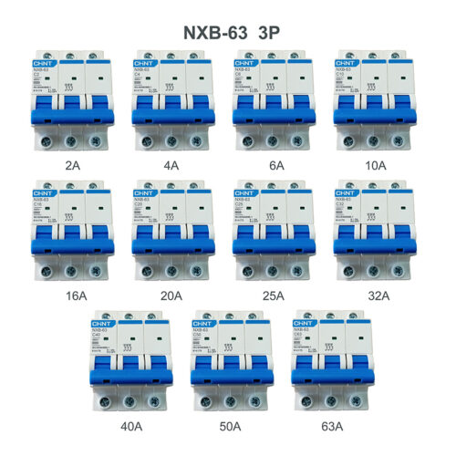 NXB-63 3P Curve C (6kA) 10A 16A 20A 25A 32A 40A 50A 63A