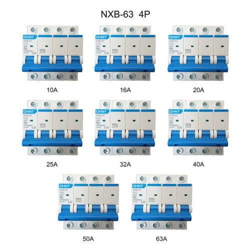 NXB-63 4P Curve C (6kA) 10A 16A 20A 25A 32A 40A 50A 63A