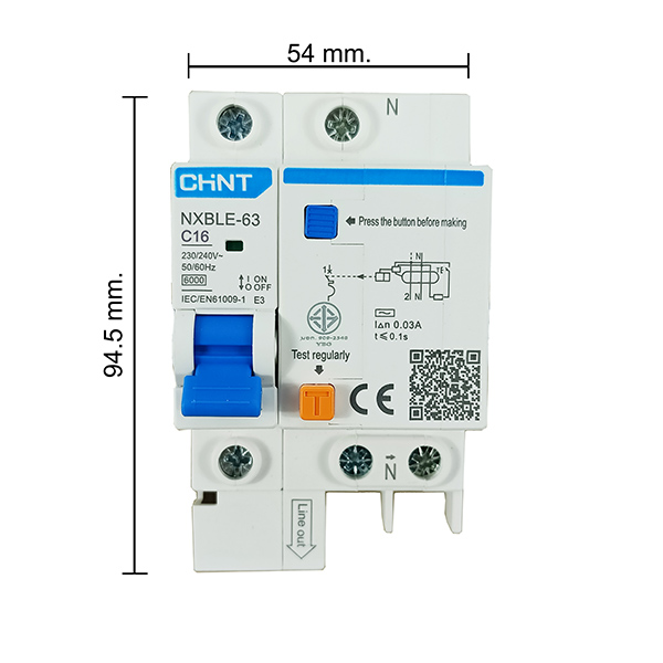 NXBLE-63-C16-1P+N-16A-30mA-6kA-RCBO-CHINT-ELECTRIC - Image 4