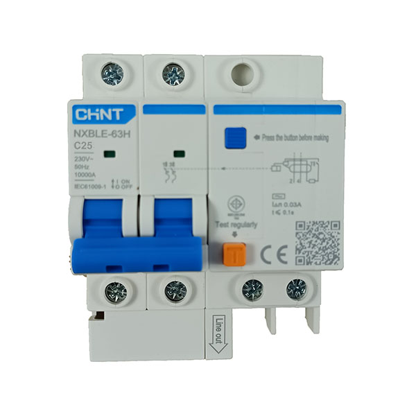 NXBLE-63H-C25-2P-25A-10kA-RCBO-CHINT ELECTRIC