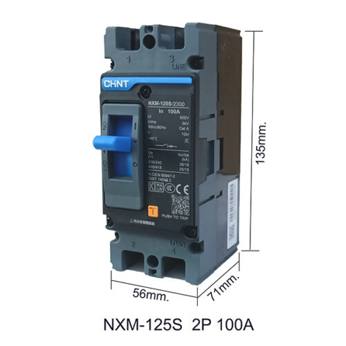 NXM-125S/2300-2P-100A-25kA-MCCB-CHINT ELECTRIC